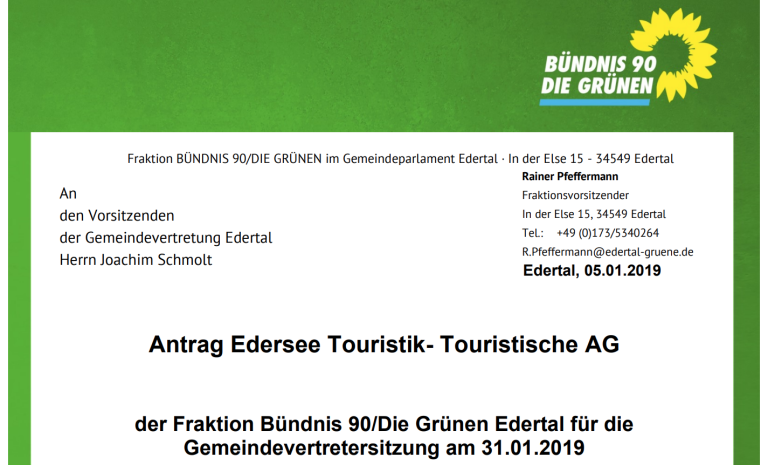 Antrag: Edersee Touristik – Touristische AG