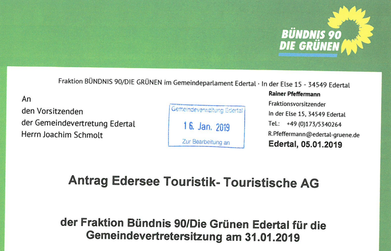Antrag: Edersee Touristik – Touristische AG