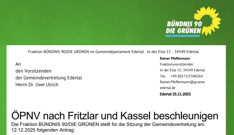 Antrag: ÖPNV nach Fritzlar und Kassel beschleunigen