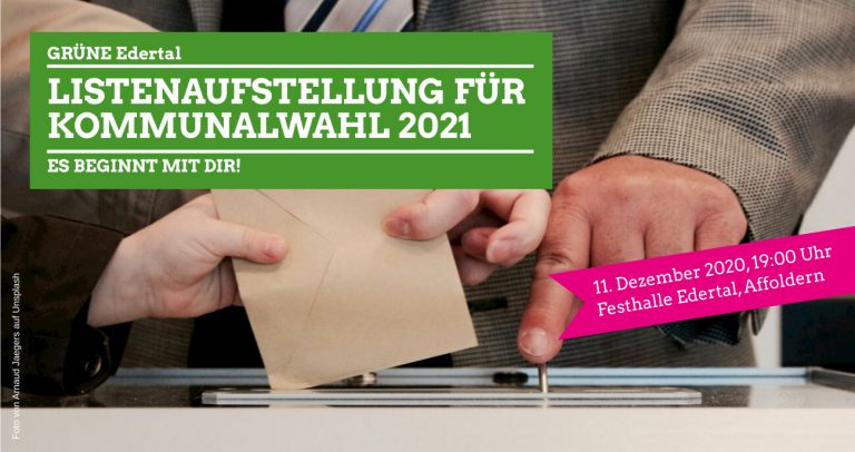 Einladung zur Listenaufstellung am 11.12.2020 für die Kommunalwahl 2021